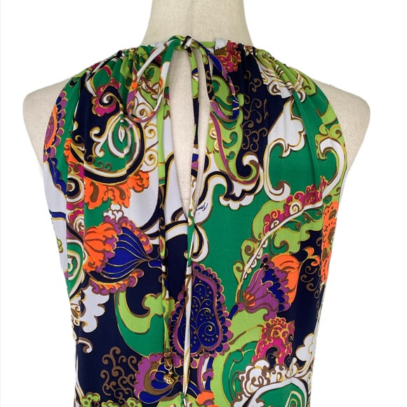 Trina Turk Michalin Turkish Delight Halter Paisley Tunic Slip Dress - 2 - Picture 8 of 14